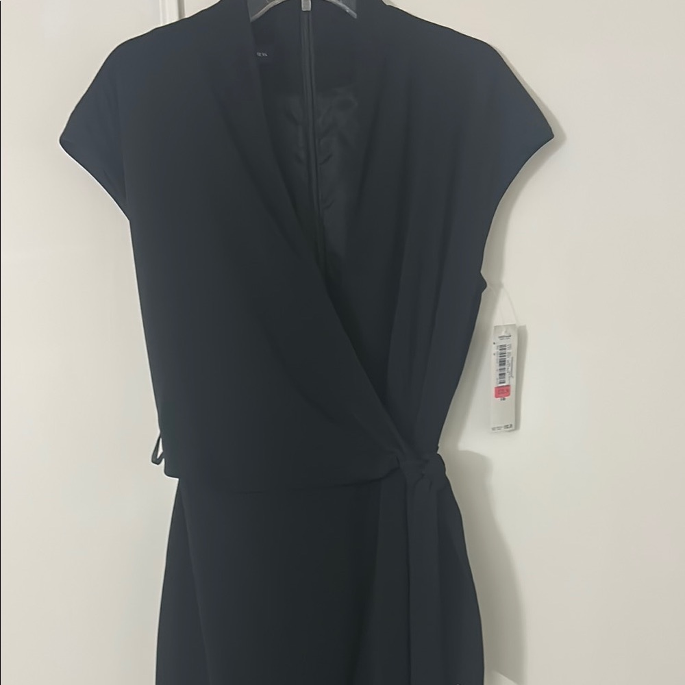 Elegant Black Wrap Dress Jones New York